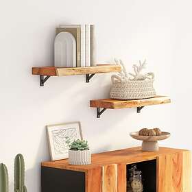 vidaXL Acacia Solid Wood Live Edge Wall Shelf 50x20x3.8 cm 370271
