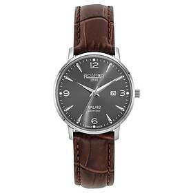 Roamer 958844 41 54 05 Valais Ladies Grey Dial Brown Leather Watch