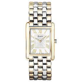 Accurist 71009 Rectangle Womens White Dial Two Tone Watch