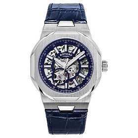 Rotary GS05415/05 Men's Regent Automatic Blue Skeleton Watch