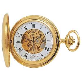 Woodford 1021 Half Hunter Gold Plated Skeleton Watch