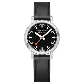 Mondaine MST.34020.LBV.SET Stop2Go (34mm) Classic Black Dial Watch