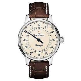 MeisterSinger BM1103 Perigraph (38mm) Ivory Dial Brown Watch