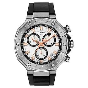 Tissot T1414171701100 T-Race Chronograph White Chrono Dial Watch