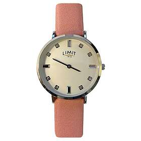 Limit 60156.37 Classic Crystal Set Dial Pink Leather Watch