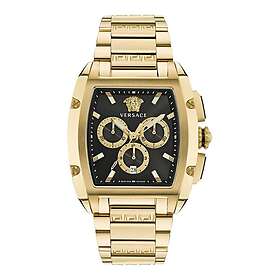 Versace VE6H00523 DOMINUS CHRONO (42mm) Black Dial Gold Watch