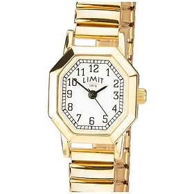 Limit 6498 Women's Gold Tone Expandable Bracelet White Watch