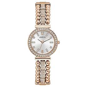 Guess GW0401L3 Women's Silver Dial Rose Gold Tone Beaded Watch