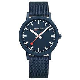 Mondaine MS1.41140.LD Essence 41mm Deep Ocean Blue Strap Watch