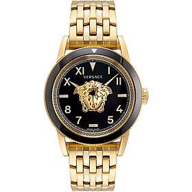 Versace VE2V00322 V-PALAZZO (43mm) Black Dial Gold PVD Watch
