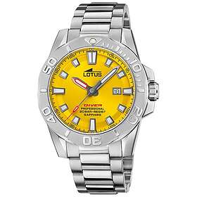 Lotus L18926/1 Men's Diver (44.5mm) Yellow Dial Stainless Watch