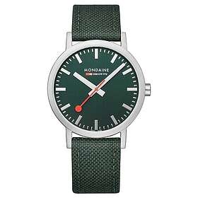 Mondaine A660.30360.60SBF Classic 40 Mm Forest Green Textile Watch