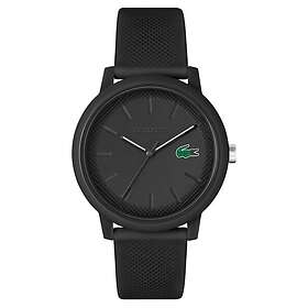 Lacoste 2011171 12,12 Black Dial Black Resin Strap Watch