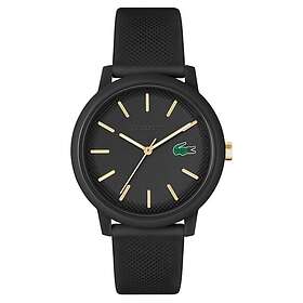 Lacoste 2011233 12.12 Black Dial Black Resin Strap Watch