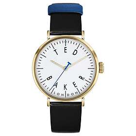 Ted Baker BKPDPS302 Men's Dempsey White Dial Black Leather Watch