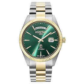 Roamer 981662 48 75 90 Primeline Day Date Green Dial With Watch