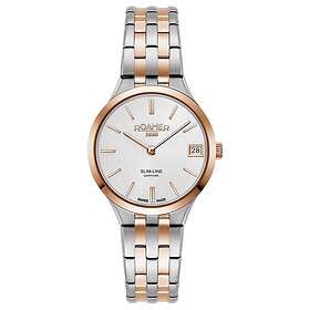 Roamer 512857 49 15 20 Slim-Line Classic Ladies Silver Dial Watch
