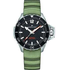 Hamilton H77825331 Khaki Navy Frogman Auto Green Rubber Watch