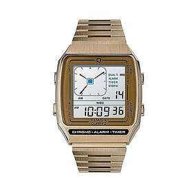 Timex TW2U72500 Q LCA Reissue Pale Gold-tone Stainless Steel Watch