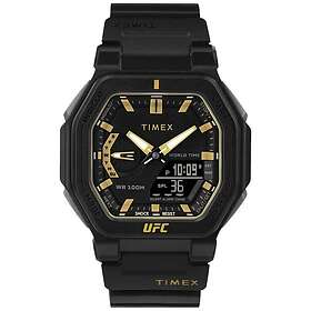 Timex x UFC TW2V55300 Colossus Black Dial Black Resin Watch