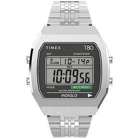 Timex TW2V74200 T80 Digital Display Stainless Steel Bracelet Watch