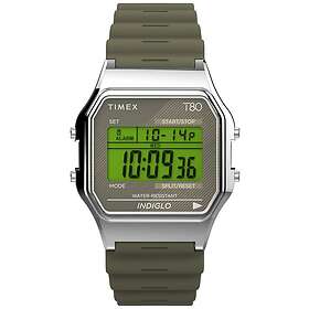 Timex TW2V41100 80 Green Digital Display Green Resin Strap Watch