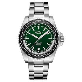 Rotary GB05370/78 Henley Green Dial Stainless Steel Watch