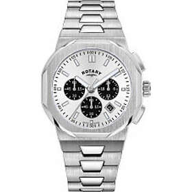 Rotary GB05450/59 Men's Regent Silver Chronograph Dial Watch