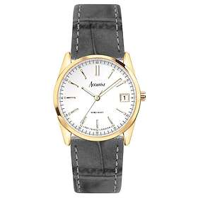 Accurist 74000 Everyday Womens White Dial Grey Leather Watch