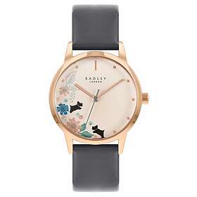Radley RY21262A Women's Grey Leather Strap Cream Floral Watch