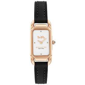 Coach 14504027 Woman's Cadie Black Leather White Dial Watch