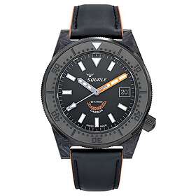 Squale T183FCOR-CINLEATHBL T-183 Forged Carbon Orange (42mm Watch