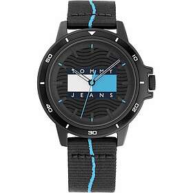 Tommy Jeans 1791999 Houston 3,0 Black Blue Pin Stripe Watch