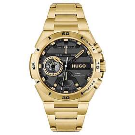 Hugo 1530338 #wild (46mm) Black Dial Gold-Tone Stainless Watch