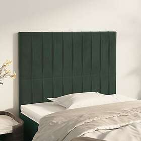 vidaXL Huvudgavlar 2 st mörkgrön 100x5x78/88 cm sammet 3116615