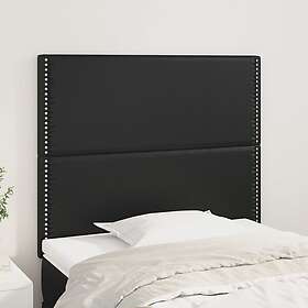 vidaXL Huvudgavlar 2 st svart 100 x 5 78/88 cm konstläder 3116276