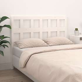 vidaXL Sänggavel vit 140,5x4x100 cm massiv furu 818916