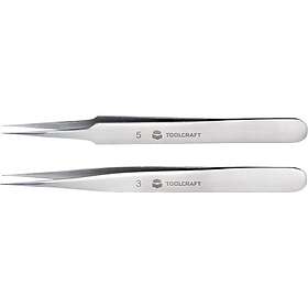 Toolcraft TO-5861034 Pincett-set 2 delar Spets,
