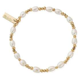 ChloBo GBSPFB Sparkle Pearl Bracelet Gold Plated Jewellery