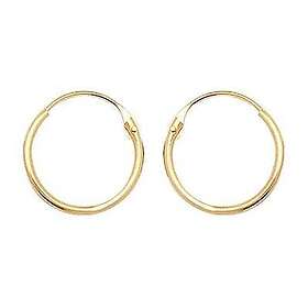James Moore TH ES315 9ct Gold 9mm Hinged Sleeper Earrings Jewellery