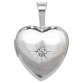 James Moore TH G6909D Silver 0.01ct Diamond Set Heart Shaped Jewellery