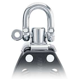 Harken Carbo 40 Mm Double Swivel Pulley Svart,Silver