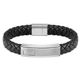 Boss 1580178M Lander Men's Black Leather Bracelet Jewellery