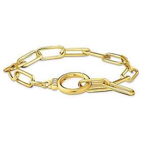 THOMAS SABO A2163-414-14 Bracelet avec cœurs entrelacés en argent sterling 925, Eine Grösse, Argent sterling, Oxyde de zirconium