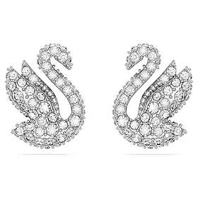 Swarovski 5647873 Iconic Swan Stud Earrings Rhodium Plated Jewellery