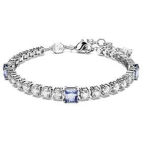 Swarovski 5666426 Matrix Tennis Bracelet Rhodium Plated Blue Jewellery