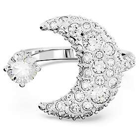 Swarovski 5666176 Luna Open Ring Rhodium Plated White Jewellery