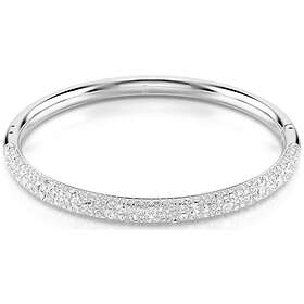 Swarovski 5684241 Meteora Bangle, Snow Pavé, White, Rhodium Jewellery