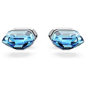 Swarovski 5626606 Lucent Stud Earrings Blue Rhodium Plated Jewellery