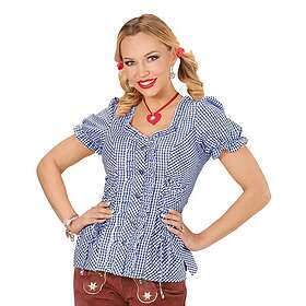 Blus Blå/Vit Rutig Dam X-Large